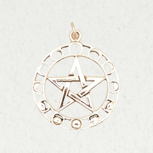 Pentacle with Phases of the Moon