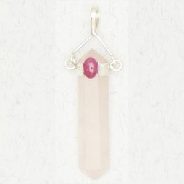 Rose Quartz with Ruby (July)