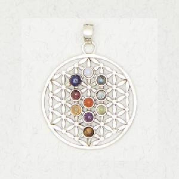 Flower of Life with Tree of Life Stones