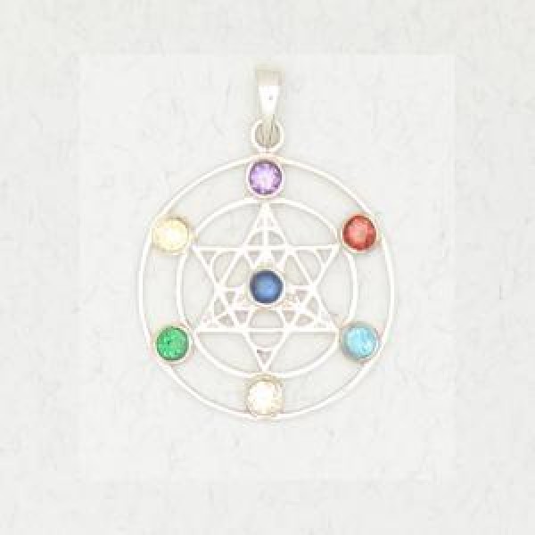 Star of David with Chakra Color CZs