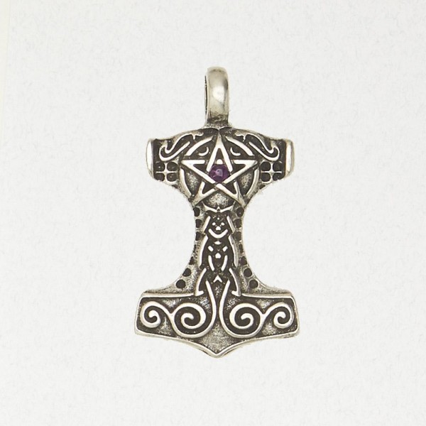 Thor’s Hammer with Accent Cabochon