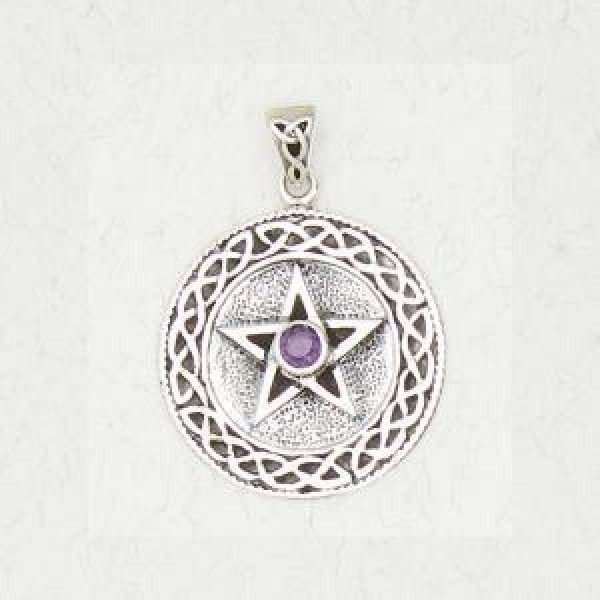 Celtic Weave Pentacle with Accent Cabochon