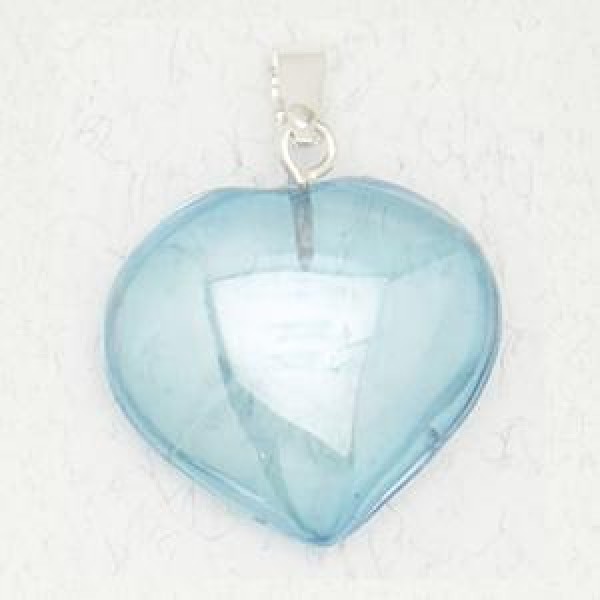 Aqua Aura Heart Pendant