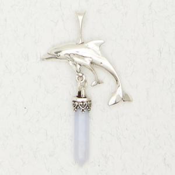 Dolphin Mother & Calf with Crystal